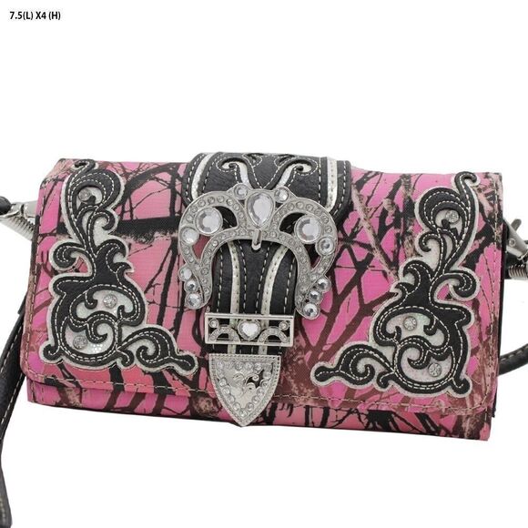 Western Origin Crackle Camo Wallet/Wristlet/Crossbody NWT - Picture 1 of 1